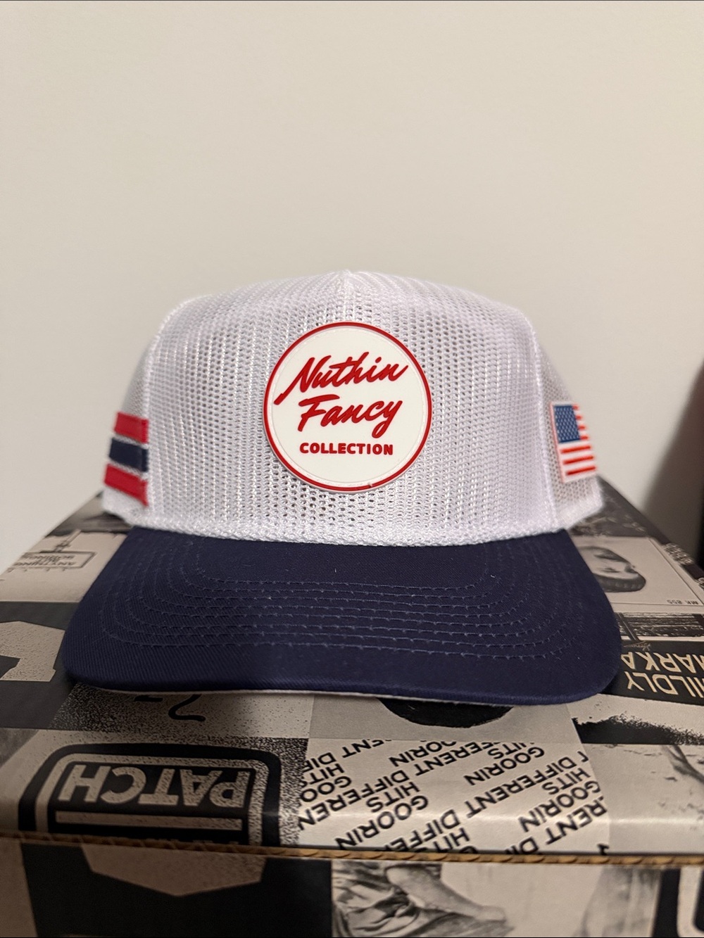 NUTHIN FANCY USA TRUCKER HAT